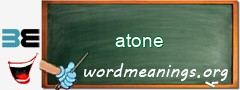 WordMeaning blackboard for atone